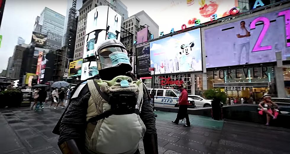 The Maskalorian Spotted in New York City Promoting Covid-19 Safety