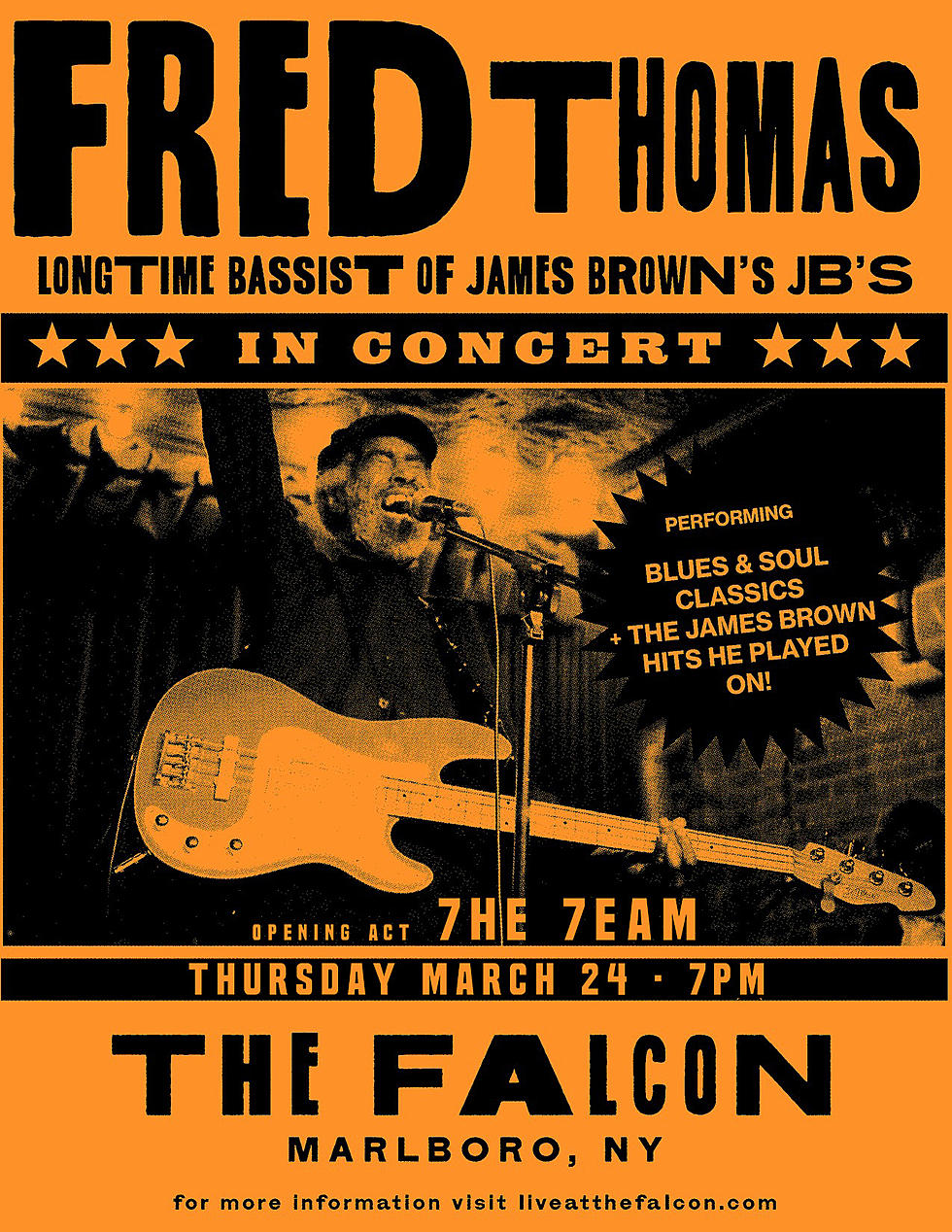 Local Band to Open for James Brown&#8217;s Iconic Bassist Fred Thomas at The Falcon