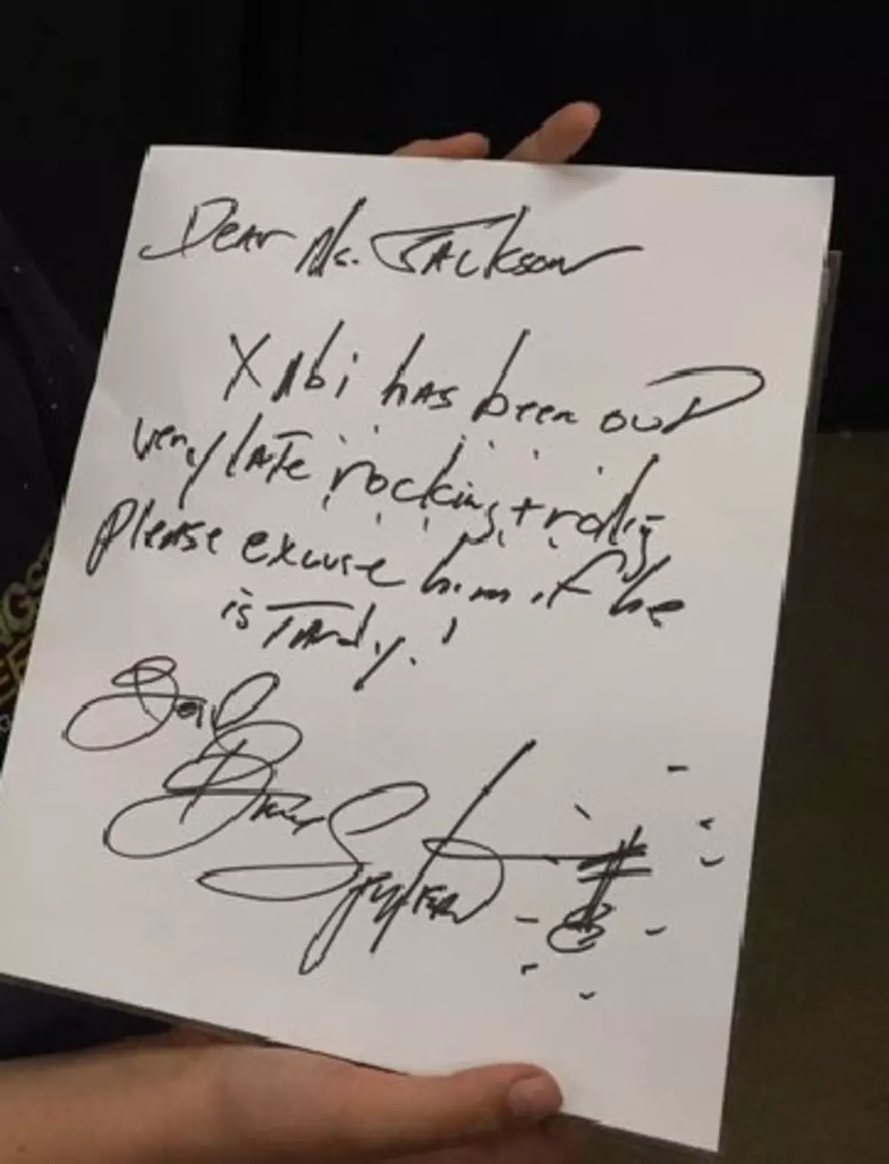 Bruce Springsteen Writes Tardy Note For 4th Grader
