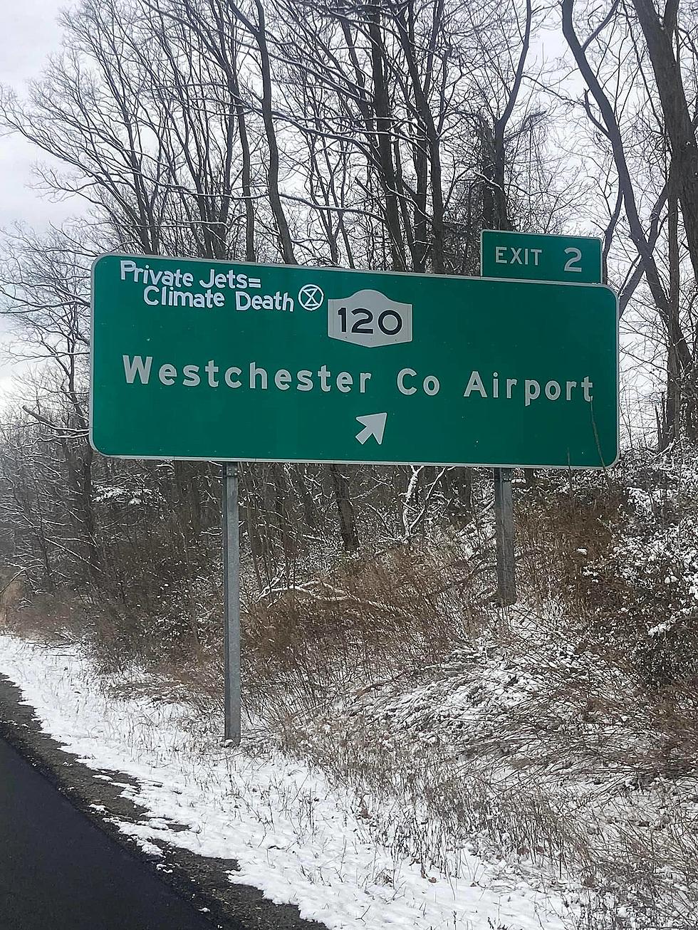 Westchester Airport Road Sign Vandalized?