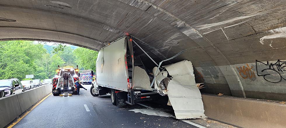 Truck Takes on Hudson Valley Overpass, Truck Loses [PICS]