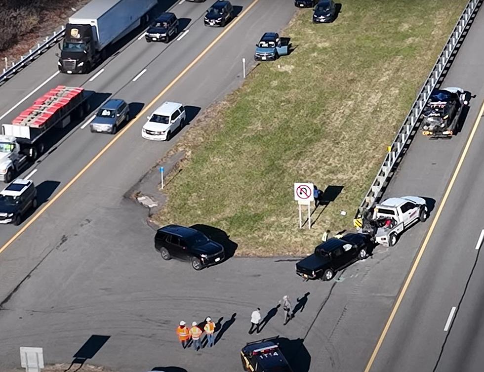 New York State Police Vehicle Destroyed in Crash on I-87