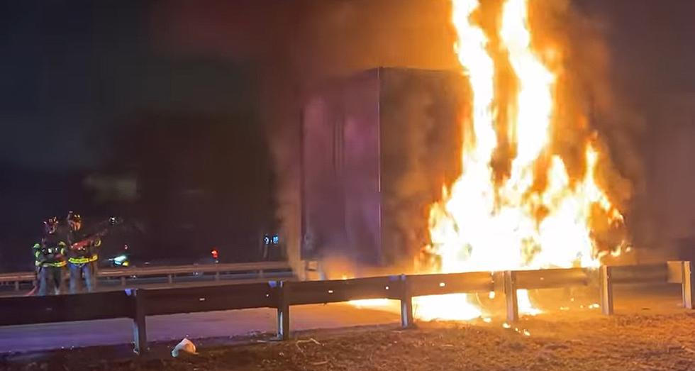 Massive Fire Destroys Tractor Trailer Temporarily Shuts Down RT 17