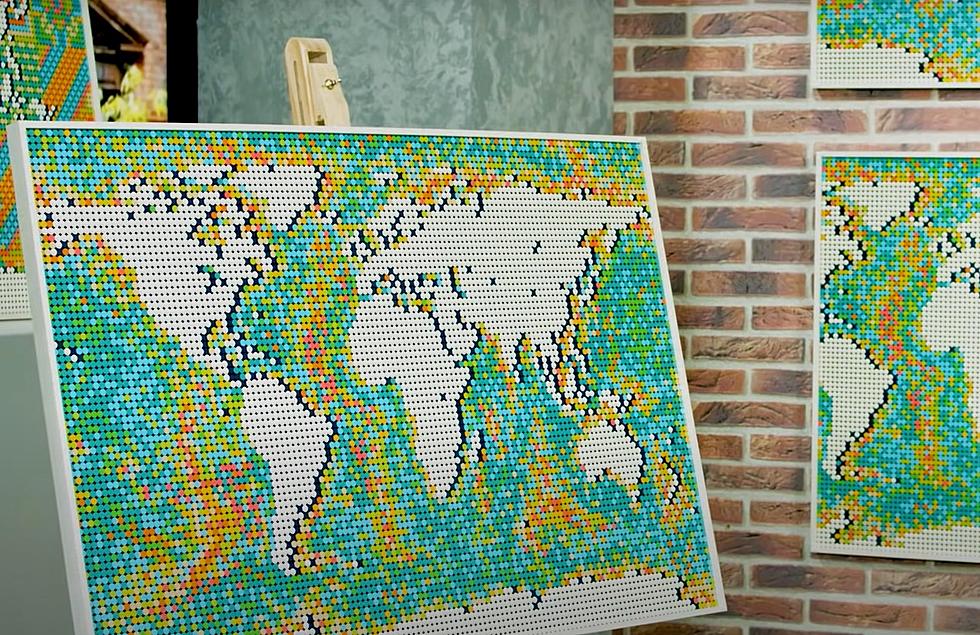 Build an 11,000-Piece LEGO Map To Track Your Travel