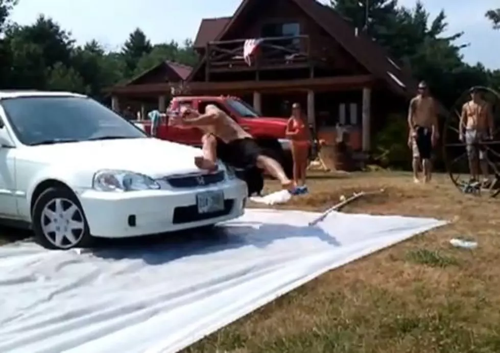 Hood Slide Goes Hilariously Wrong [VIDEO]