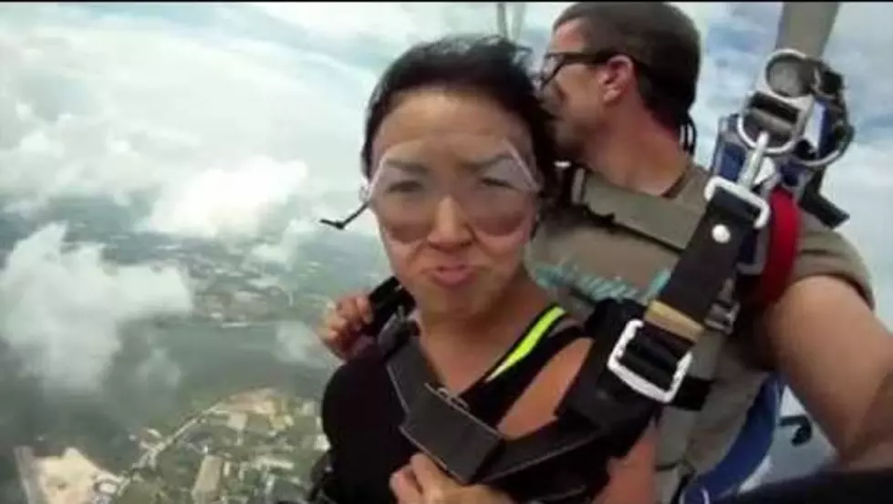 Watch A Skydiver Almost Collide With The Plane He Just Jumped Out Of – Nope!