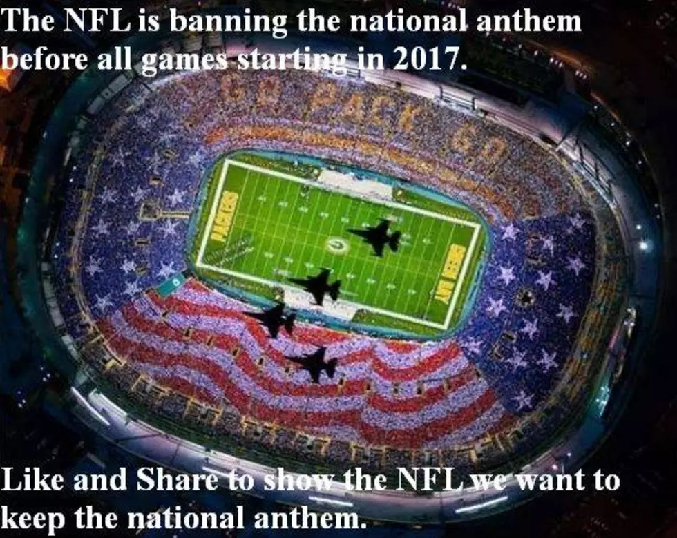 Is the NFL banning the Singing Of The National Anthem Before Games?