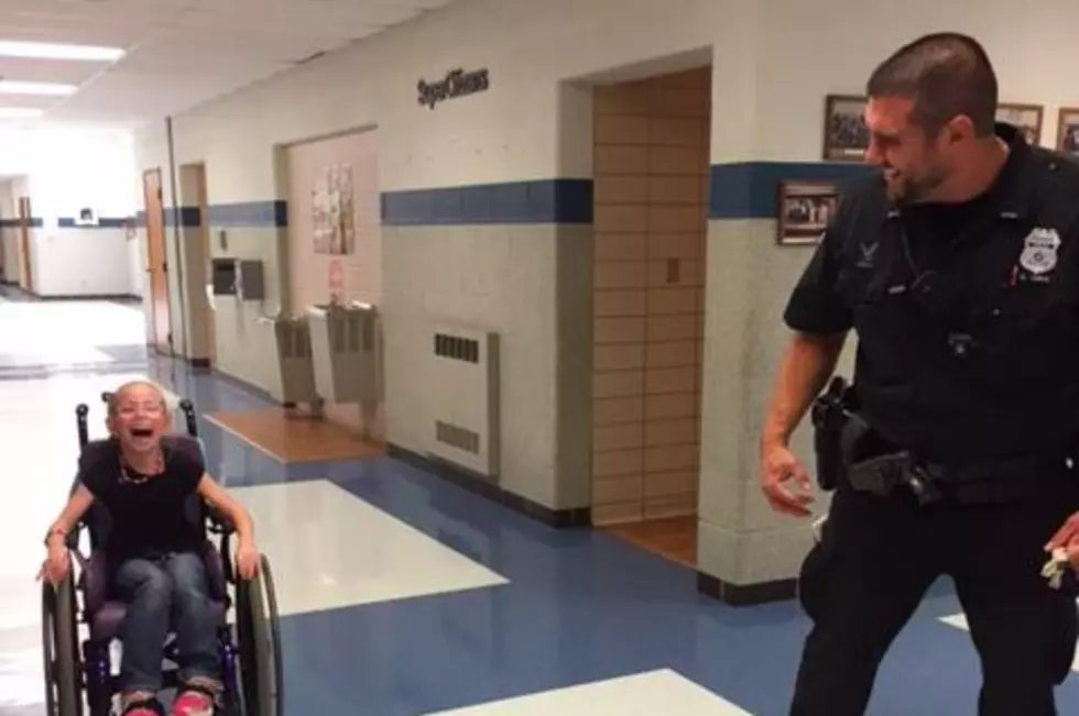 Elementary Student Challenges School Police Officer To Race and It&#8217;s Too Cute [WATCH]