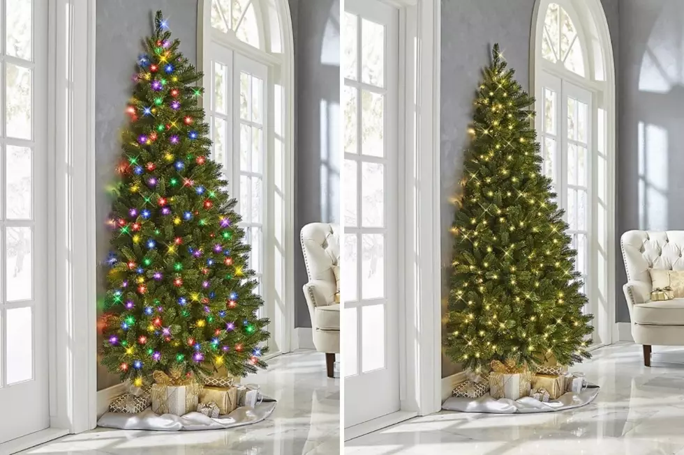 Half-Christmas Trees Exist For People Who Hate Decorating The Back