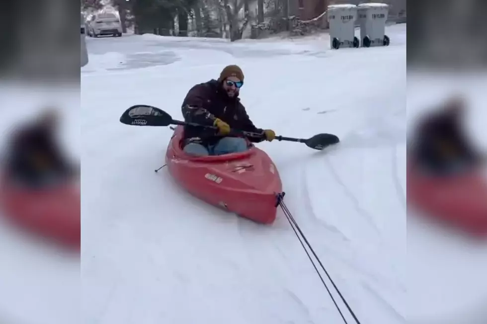 KY Man Kayaks Down Snowy Streets and It Looks So Fun [VIDEO]