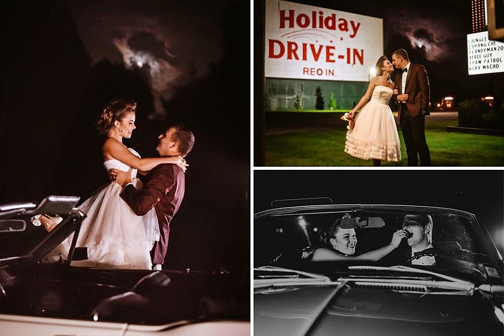 Indiana Couple Celebrates Anniversary with Holiday Drive-In Photoshoot [PHOTOS]