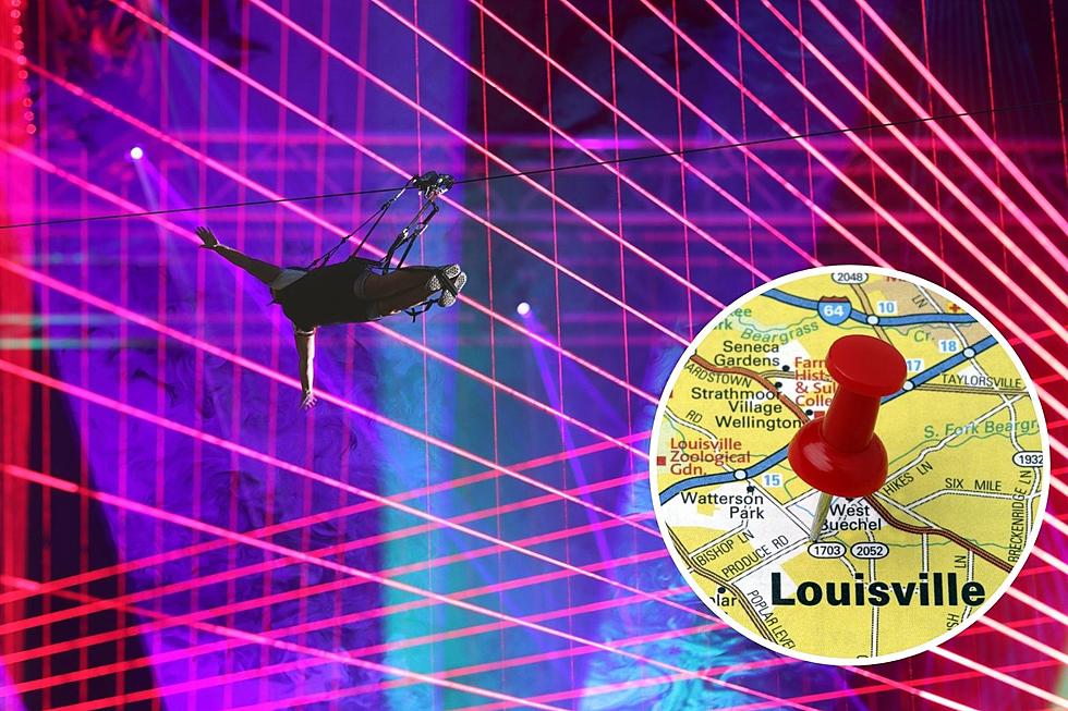 Zipline Underground Through A Laser Light Show In Louisville