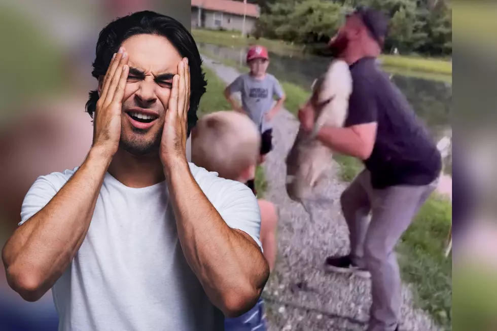 Watch Giant Fish Fin Hit Indiana Man Right Between the Legs While His Kids Laugh Hysterically