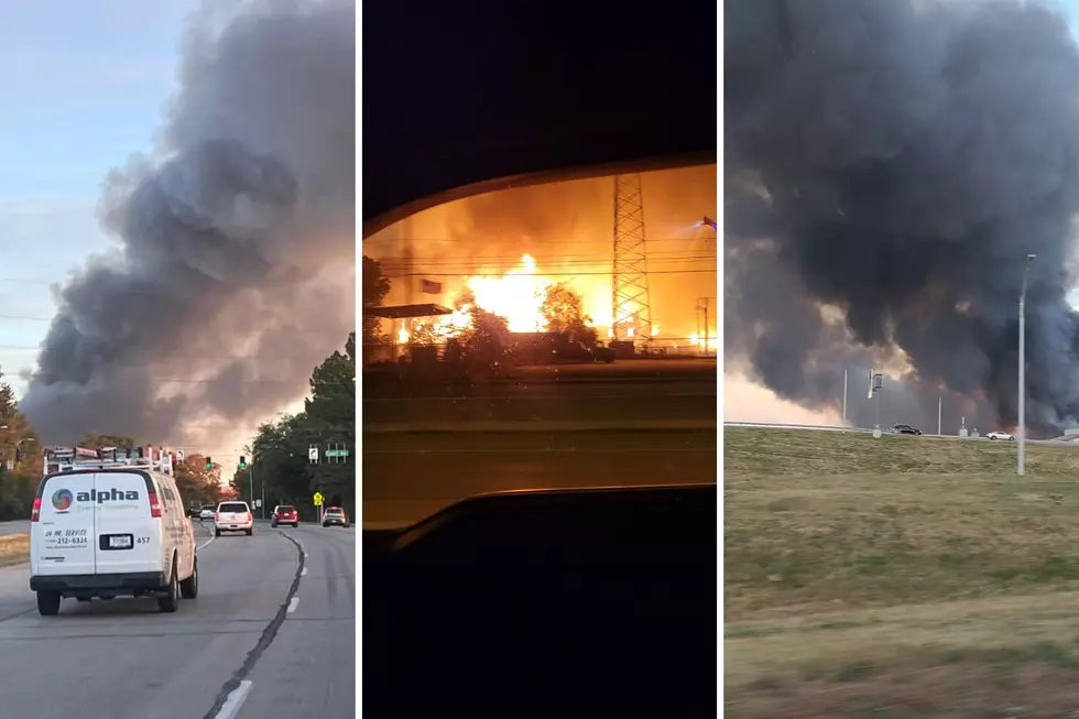 Smoke from Massive Southern Indiana Warehouse Fire Spotted Miles Away by Residents in Surrounding Counties [PHOTOS]