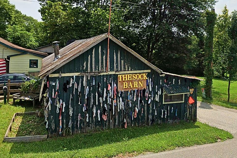 Why is this Southern Indiana Barn Covered in Dirty Socks?