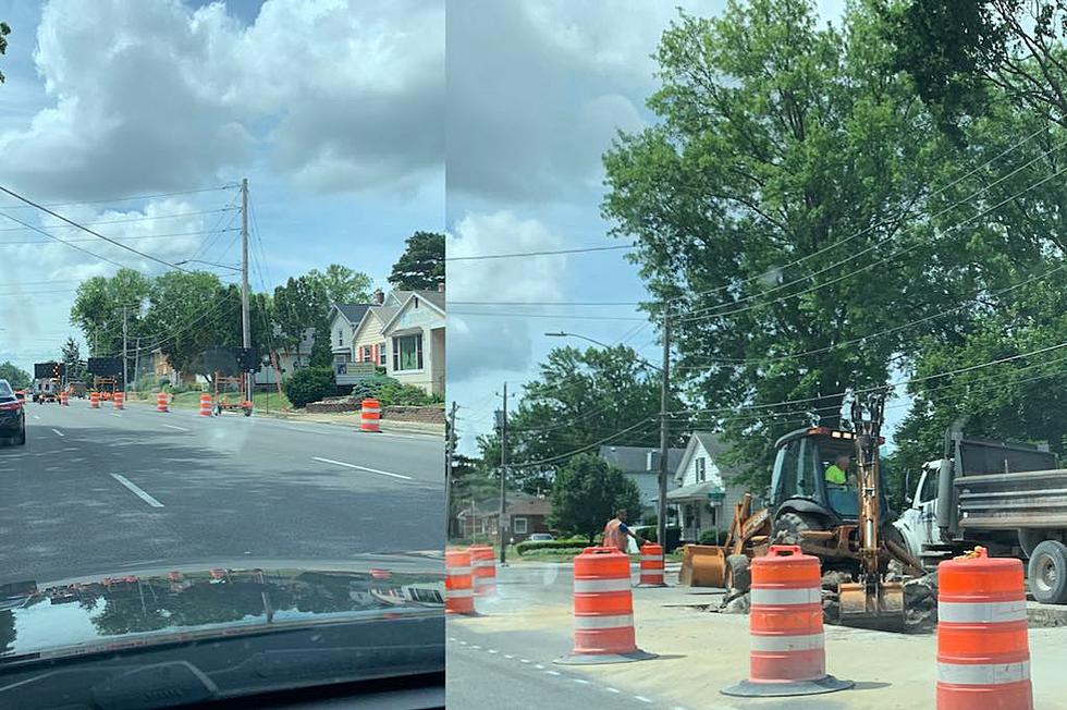 Heavy Road Work On Harrison Street In Davenport