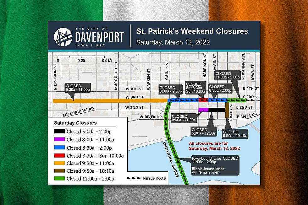 Road Closures In Downtown Davenport For St. Patrick's Day Parade