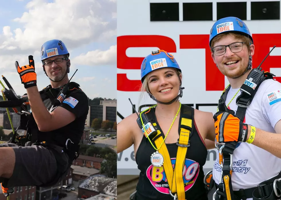 Three Of Our DJ's Rappelled Down An 11 Story Building For Charity