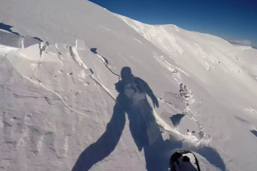 Helmet-Cam Footage Shows Snowboarder Getting Buried by an Avalanche