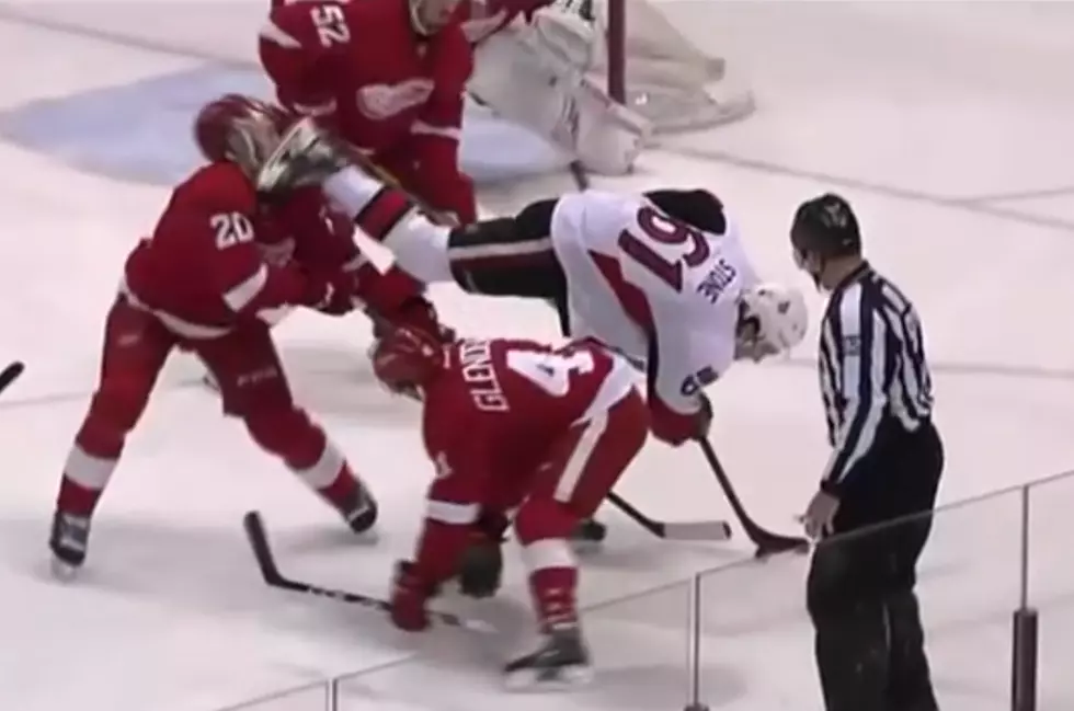 Red Wings Player Takes Skate to the Face, Suffers Nasty Cut