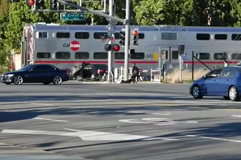 Driver Gets Pulled From Car Seconds Before Getting Hit By a Train