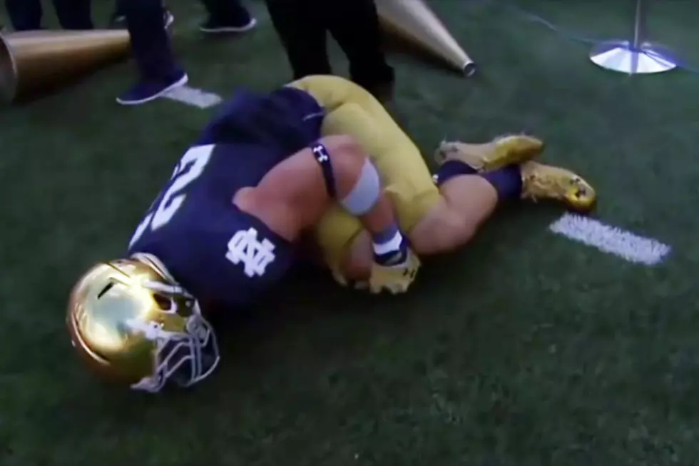 Notre Dame Defensive Back Tore His ACL Celebrating