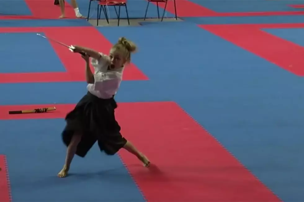 Little Girl Performs a Super Intense Martial Arts Routine