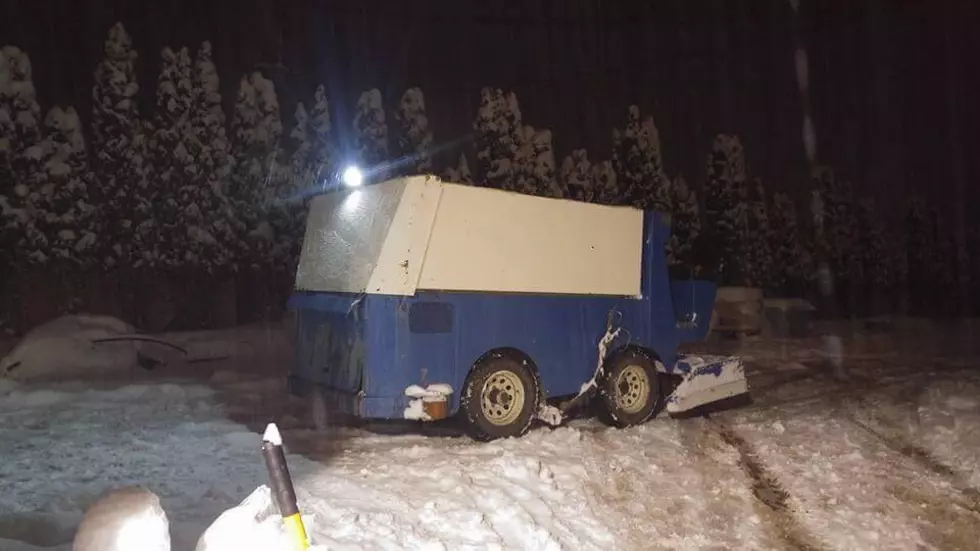 Canadian Pulled Over Trying to Clear Snowy Road in a Zamboni