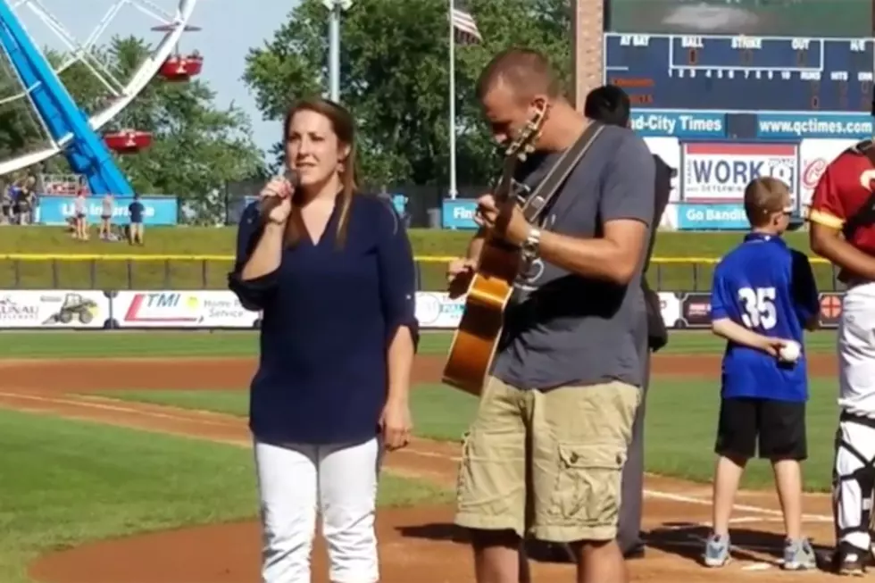 National Anthem Duo Stirs Emotions At River Bandits Game