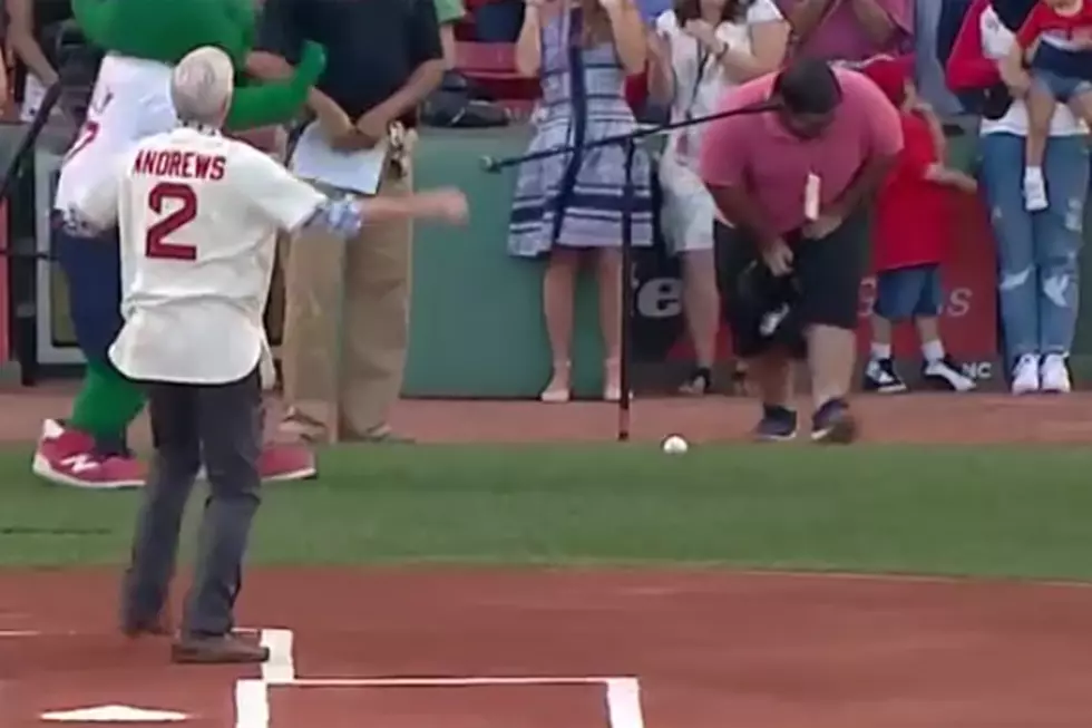 Red Sox Ceremonial First Pitch Goes Straight Into Photographer&#8217;s Crotch