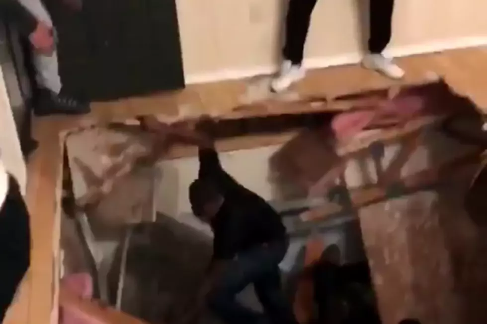 Watch an Apartment Floor Collapse During Over-Packed College Party