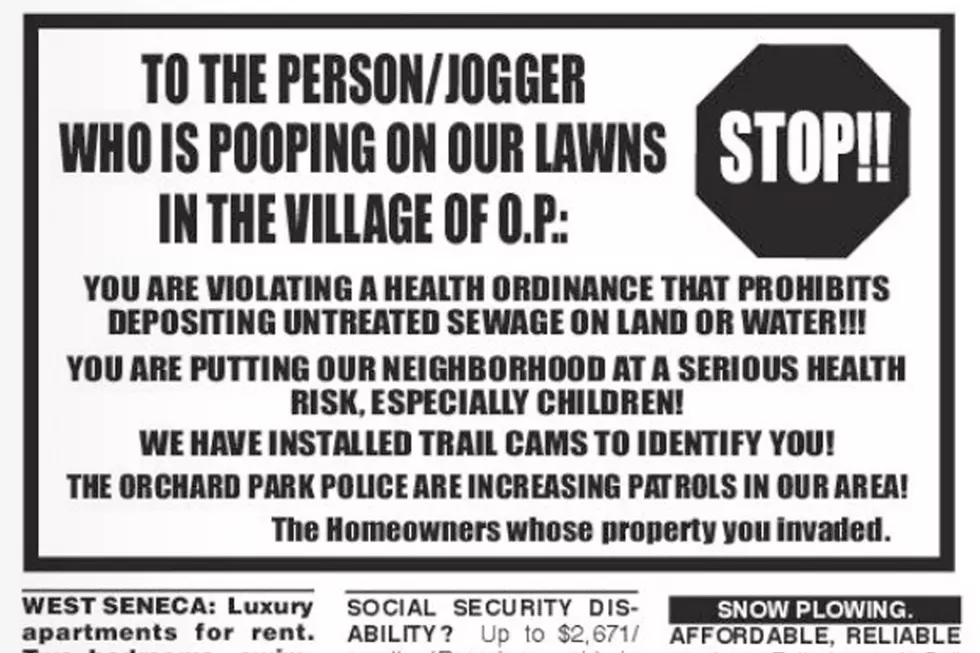 Resident’s Complain: “Somebody Is Pooping On Our Lawns”