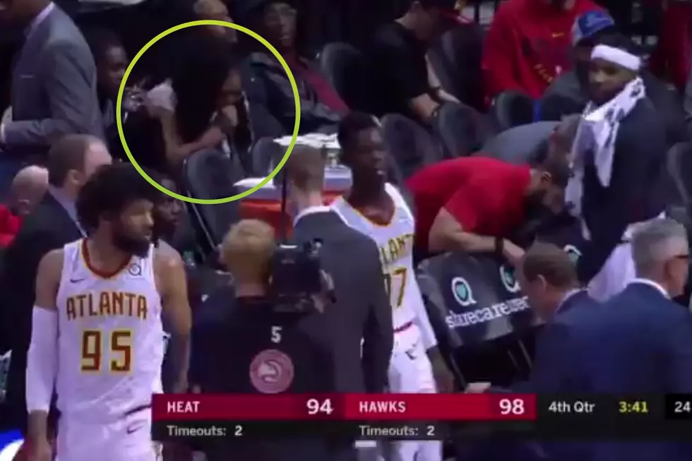 Woman Casually Empties Her Stomach Contents Behind Atlanta Hawks Bench