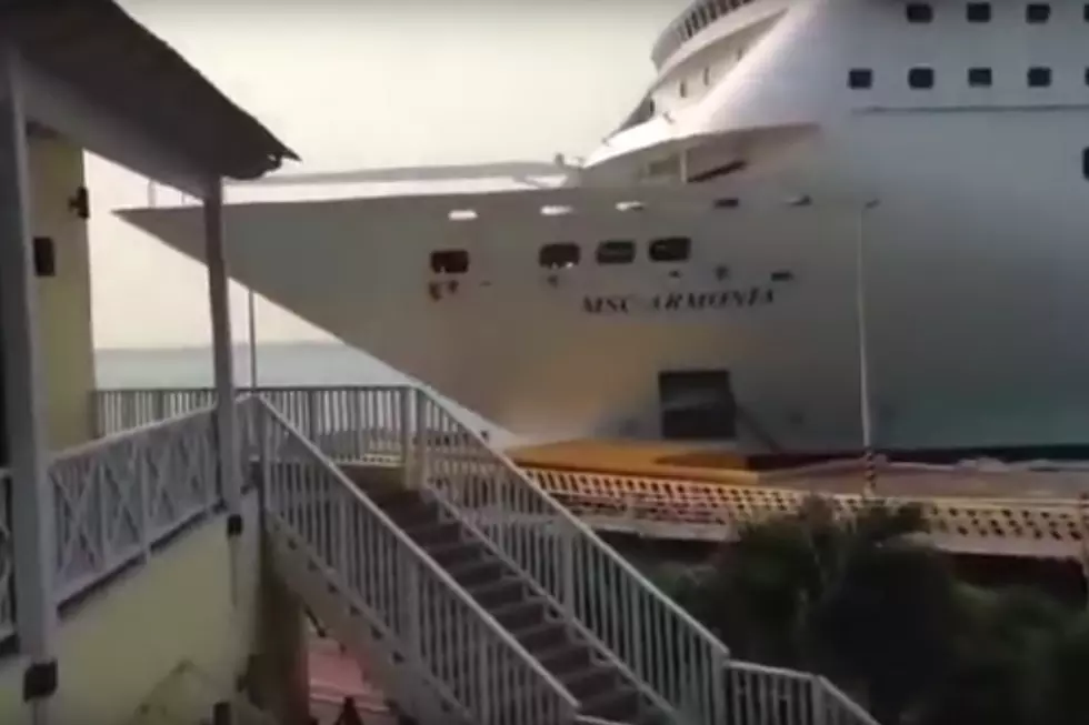 Watch a Giant Cruise Ship Crash Into a Small Dock