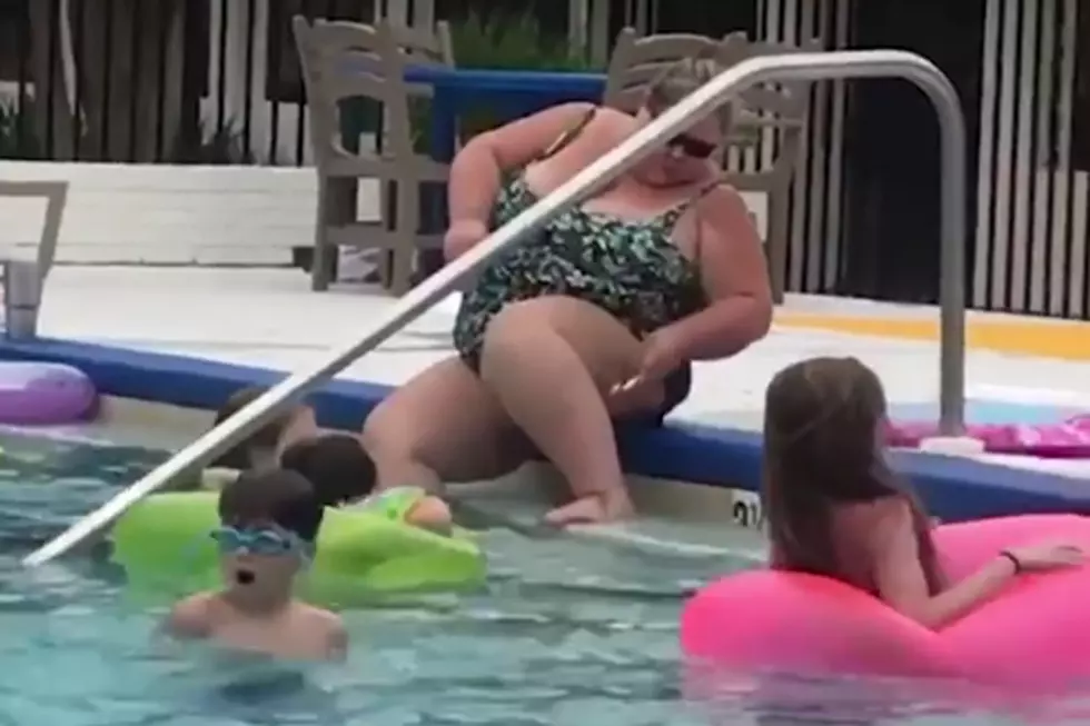 Woman Grossly Shaves Her Legs in a Public Pool