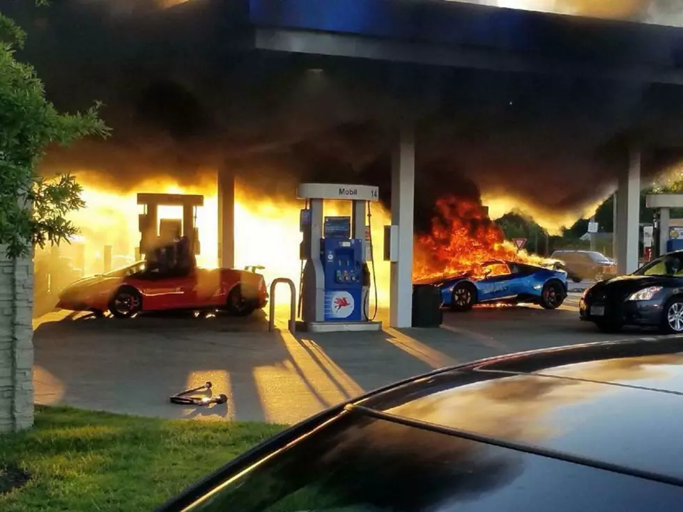 Gas Station Mishap Sends $400,000 Lamborghini Up In Flames