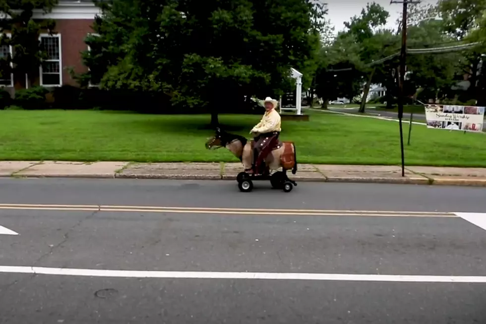 Cowboy Rides Mecha-Horse Around NJ