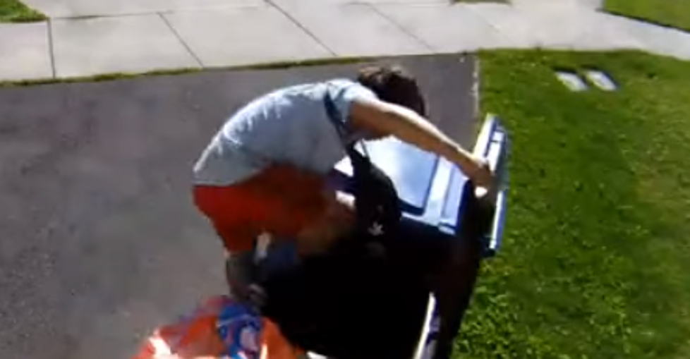 Teen Climbs Into a Trash Bin to Hide From a Cop
