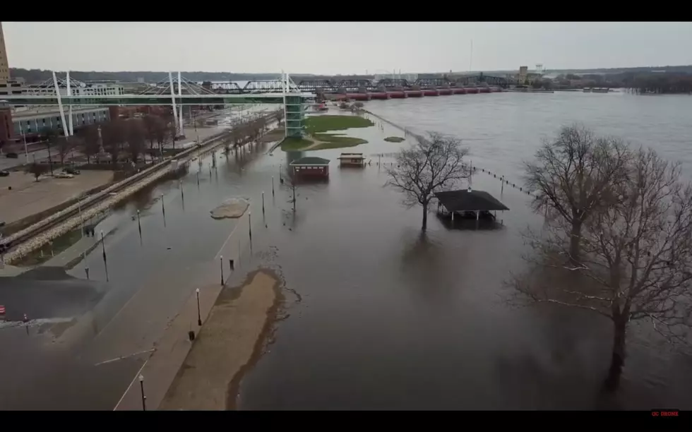 Drone’s Eye View of the 2020 Downtown Davenport Flooding