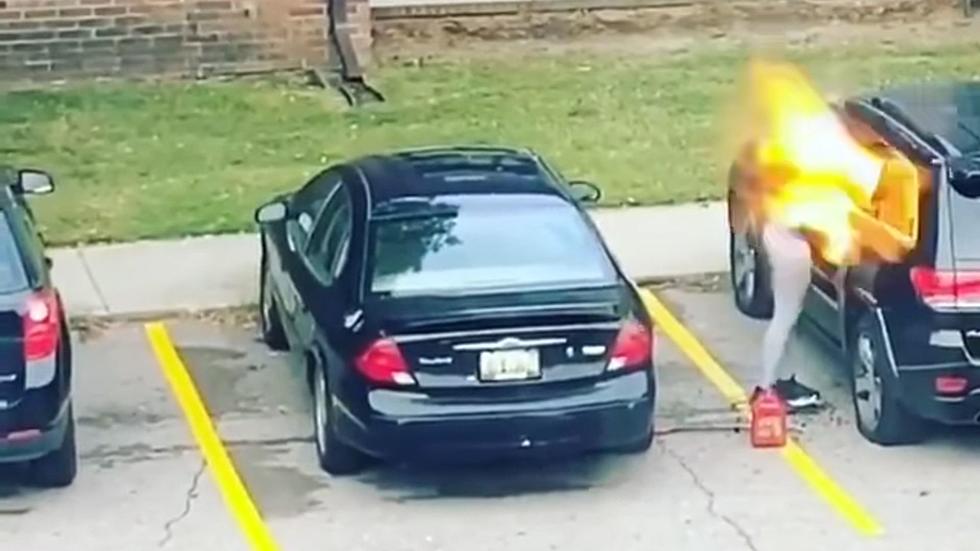 Woman Looking For Eyebrows After Botched Attempt to Torch Car Blows Up In Her Face