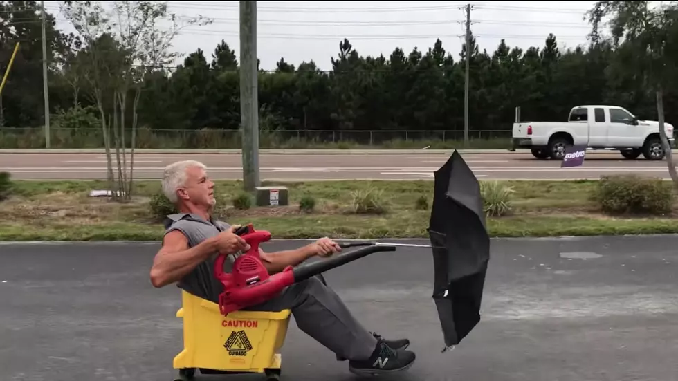 Florida Man Beats E-Scooter Prices With A Mop Bucket, Leaf Blower