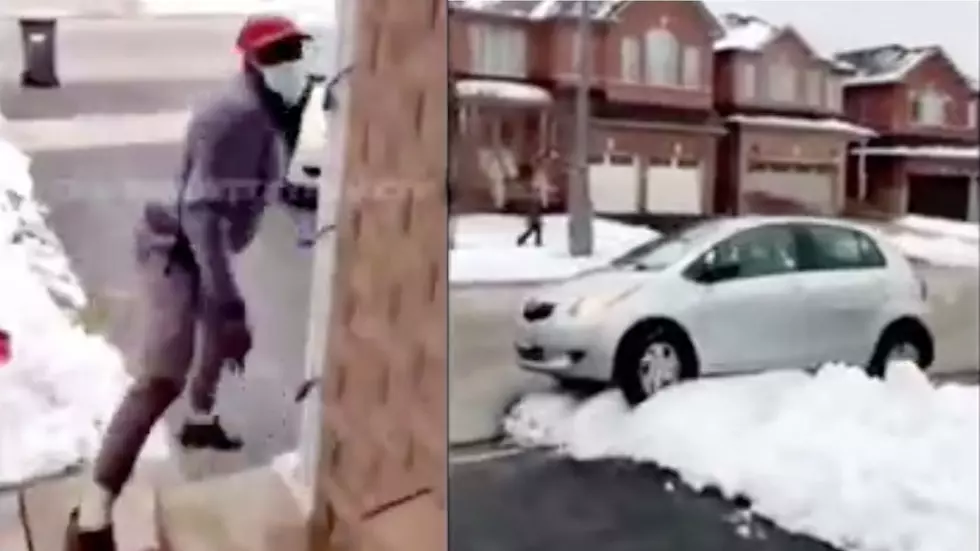 Porch Pirate Gets Stuck in Snow During Getaway, Arrested