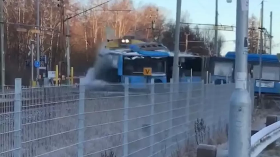 Here’s What Happens When a Train Hits an Empty Bus