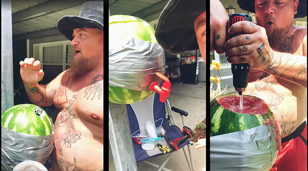 Man Creates Smoothie Inside a Watermelon (pro tip: add vodka)