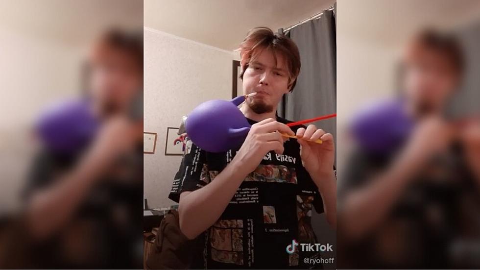 Guy Makes Bagpipes Out of A Rubber Glove and a Pen