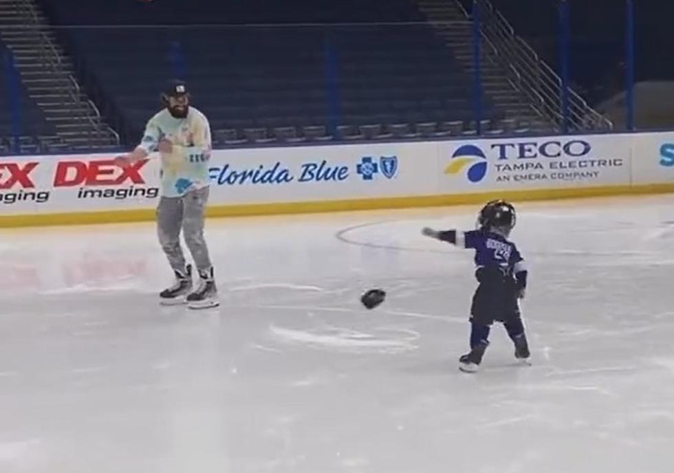 NHL Tough Guy’s 3-Year-Old Son Drops Gloves Like His Daddy