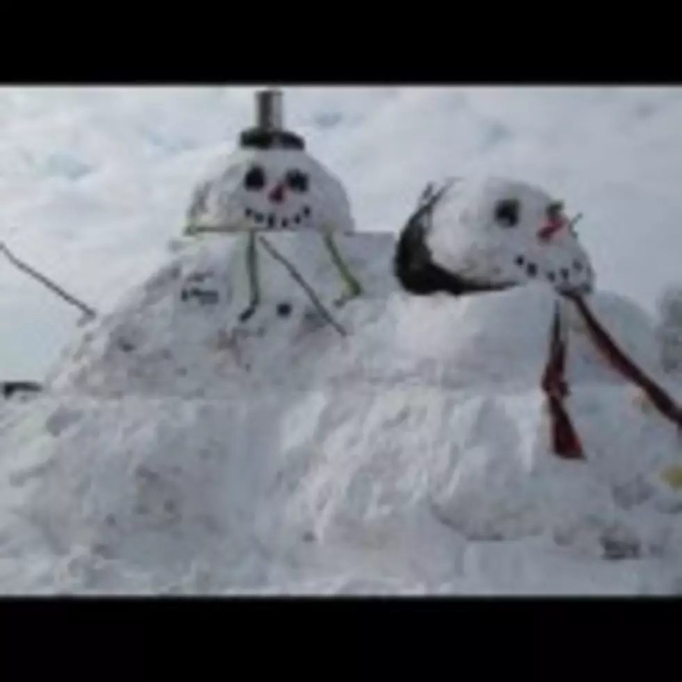 A Huge Snowman Gets Hitched