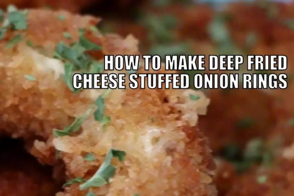 Deep Fried Cheese Stuffed Onion Rings [Video How To]