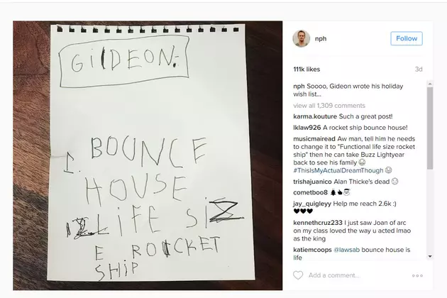 Neil Patrick Harris&#8217; Son&#8217;s Christmas List is Awesome