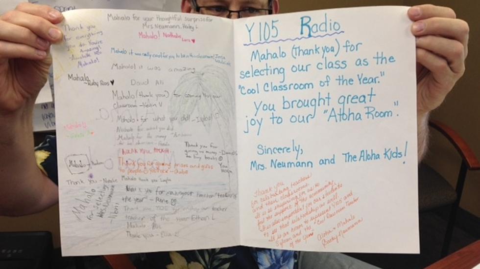 Amazing Thank You Card from Bamber Valley Elementary [Pictures]